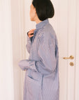 Nerhu shirt dress - Blue/White stripe