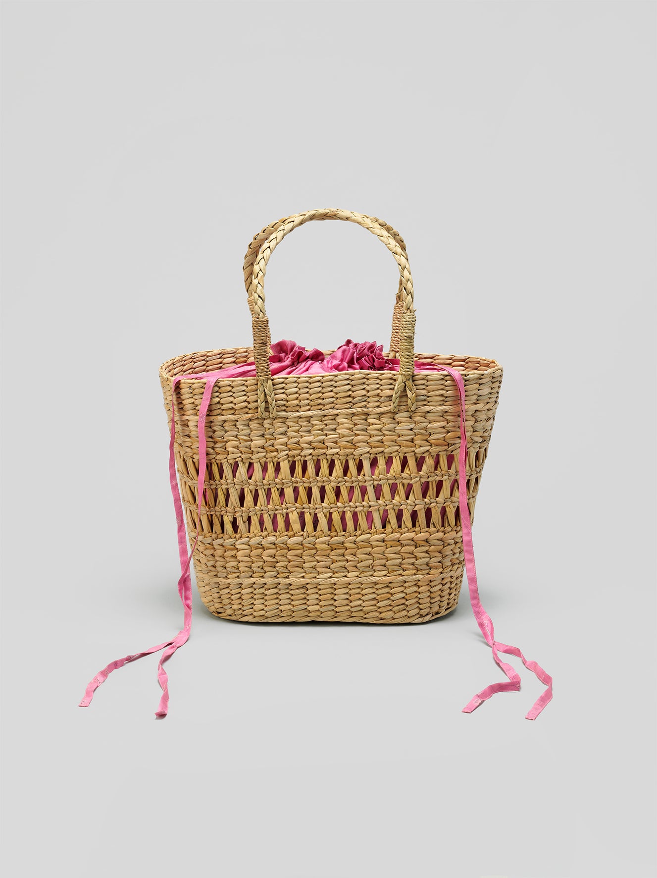 Oversized Straw bags - Pink/Red tones