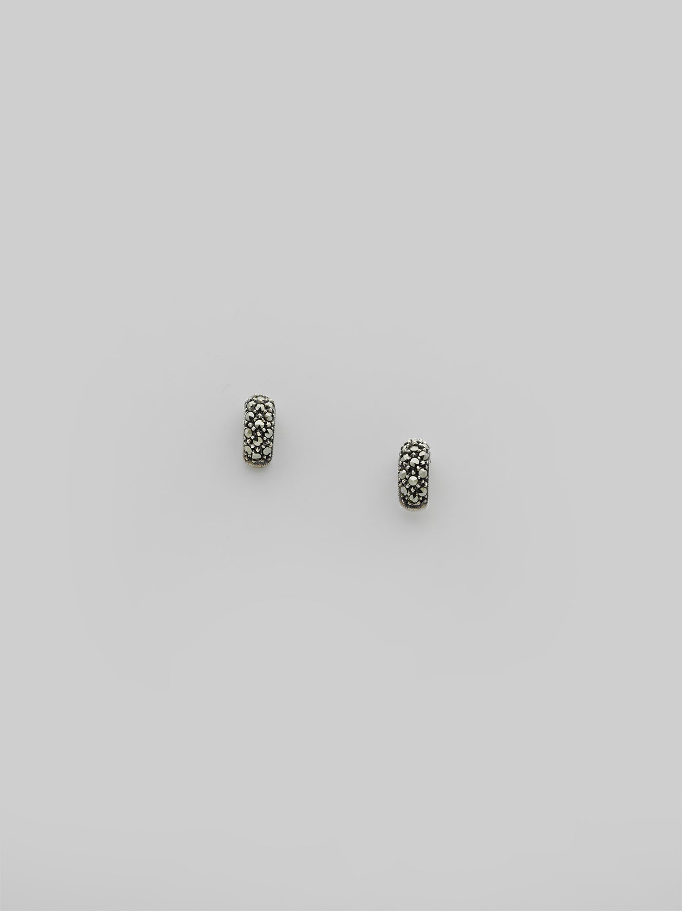 Chunky Black Stone Stud Earring