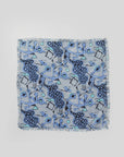 Oversized Goa Silk Sari Scarf - Blue tones