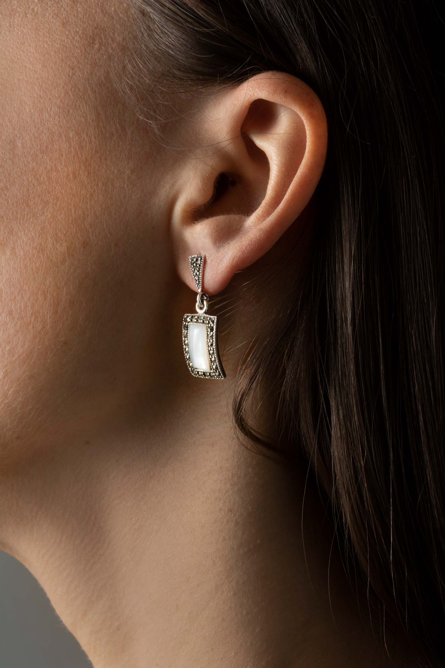 Square Mother of Pearl Earring