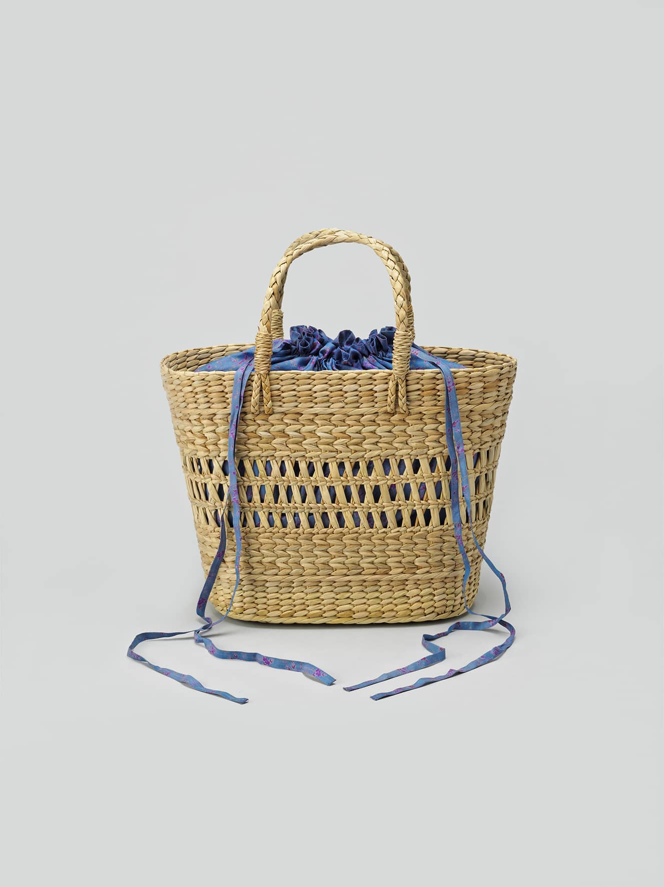 Oversized Straw bags - Blue/Purple tones