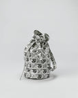 Oversized Damyanti Silk Sari Pouch - White tones
