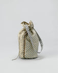 Oversized Damyanti Silk Sari Pouch - Beige tones