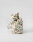Oversized Damyanti Silk Sari Pouch - White tones