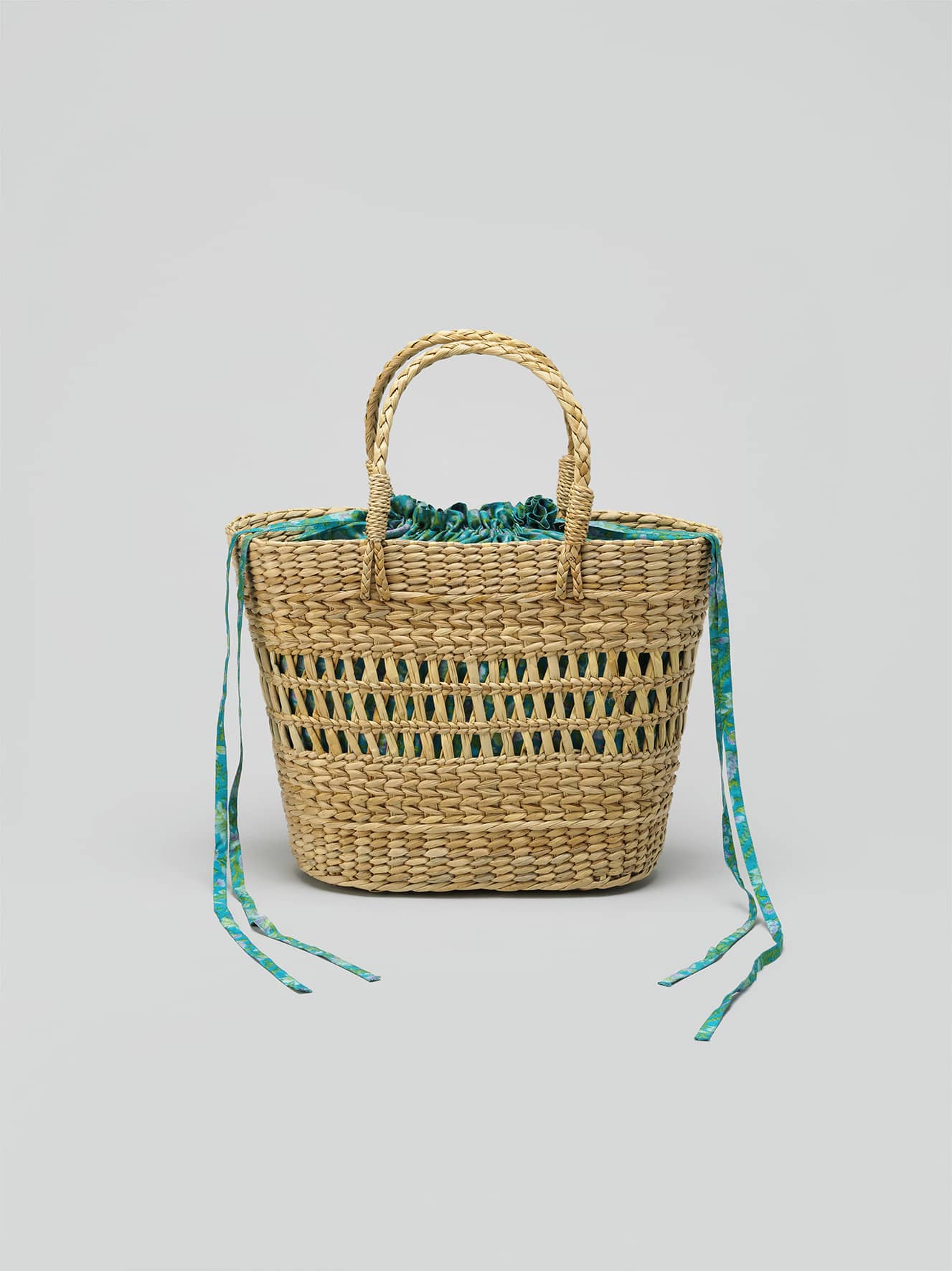 Oversized Straw bags - Blue/Purple tones