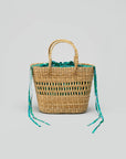 Oversized Straw bags - Blue/Purple tones