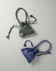 Potli silk sari pouch - Dark tones