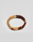 Silk Headband - Brown / Gold tones