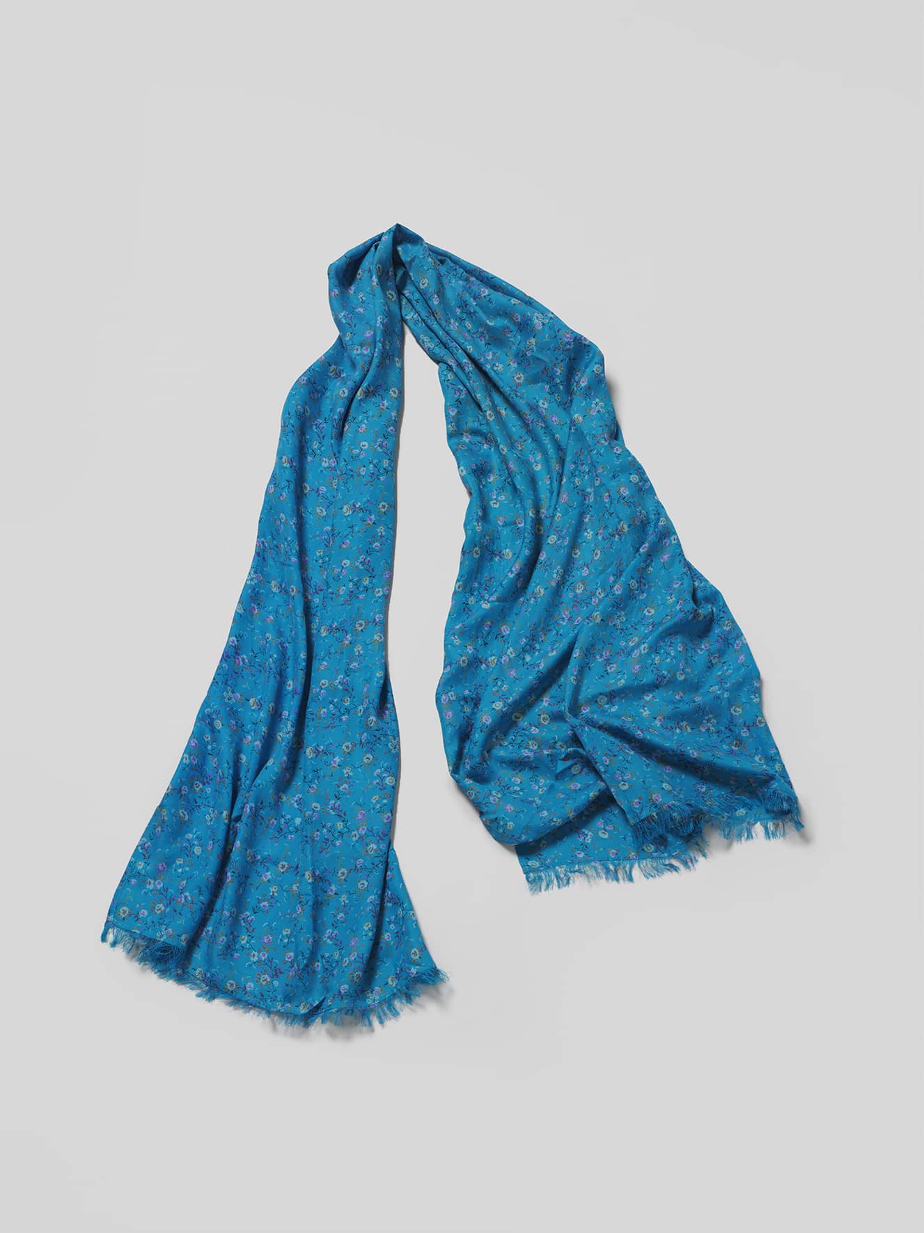 Sari Shawl Fringes - Blue/Green tones