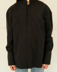 Nerhu Tuxedo Shirt - Black