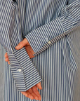 Nerhu shirt dress - Blue/White stripe