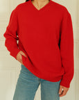 Heavy summer knit - Indian Red