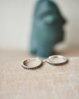 Square Black Stone Hoop