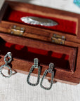 Square Marcasite Earring
