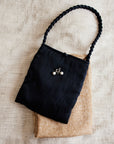 Square Silk Pouch - Black
