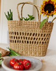 Oversized Straw bags - Green tones