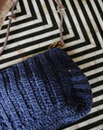 The crochet clutch - Denim Blue