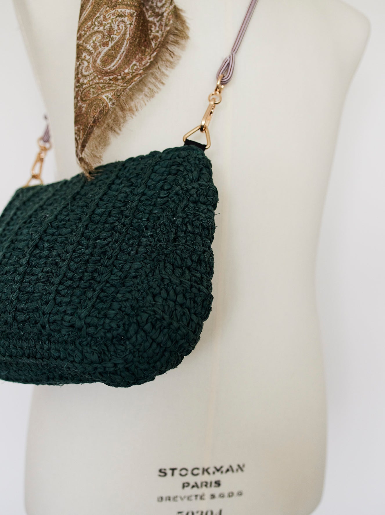 The crochet clutch - Deep Green