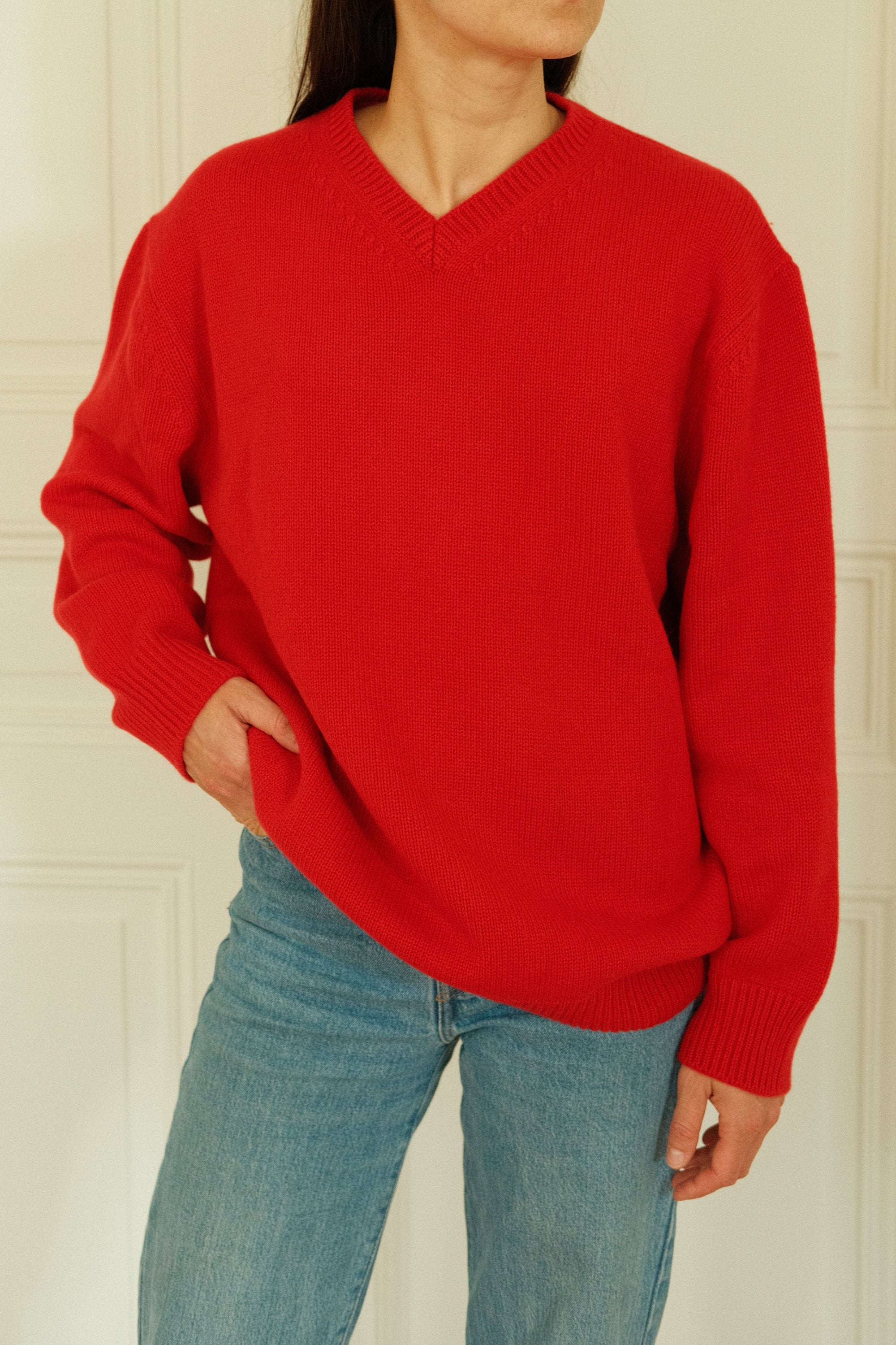 Heavy summer knit - Indian Red